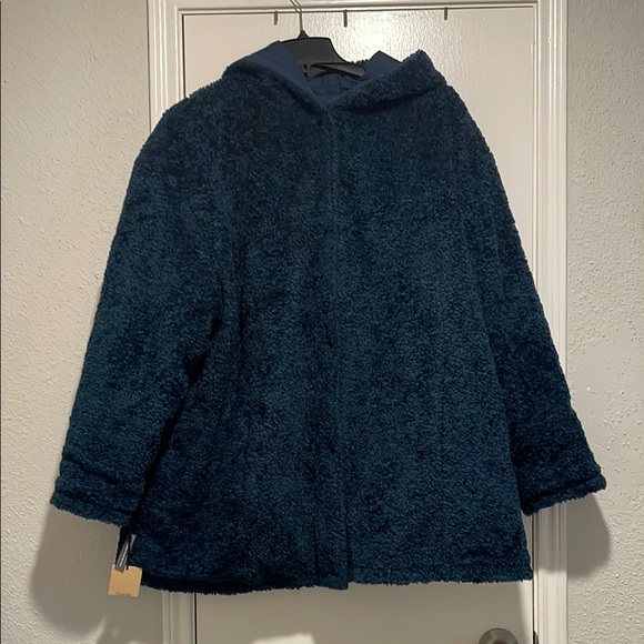 Halogen Reversible Blue Puffer Jacket with Sporty Style - Picture 4 of 4